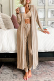 Cardigan and Drawstring Pants Lounge Set