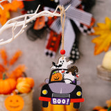 4-Piece Halloween Element Car-Shape Hanging Widgets