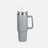 Stainless Steel Tumbler with Handle and Straw