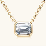 1 Carat Moissanite 925 Sterling Silver Pendant Necklace